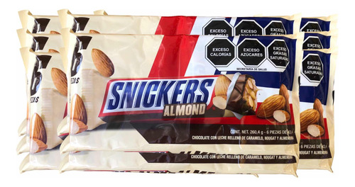 Chocolate Snickers Leche Caramelo Almendra 54 Pz 43,40g C/u