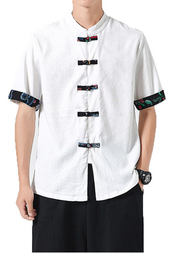 Camisa Casual Vintage Japonesa Para Hombre, Camisa De Manga