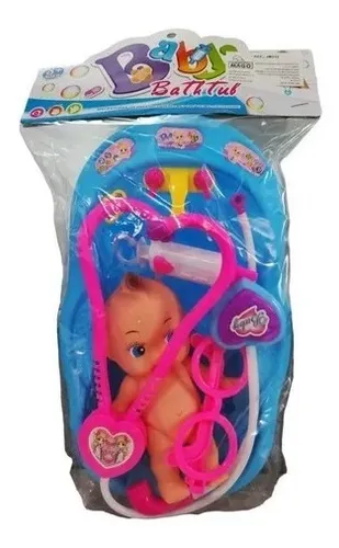 Recién Nacido muñeca bañera espray bañera de juguete Infante niño simulan  jugar juguete de plástico - Bañera con muñeca Baoblaze Bañera de muñeca  Reborn