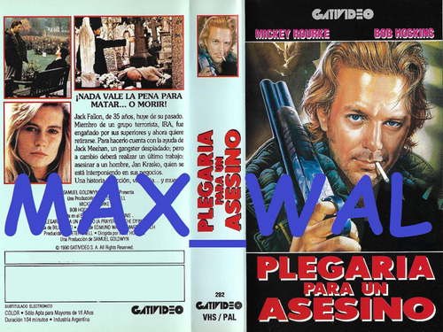 Plegaria Para Un Asesino Vhs Mickey Rourke Liam Neeson Nuevo