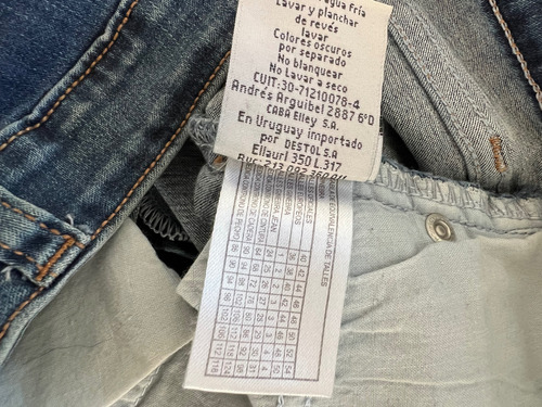 Pantalón Jean Ginebra Tiro Alto Dark Wash Denim T26 (Usado)