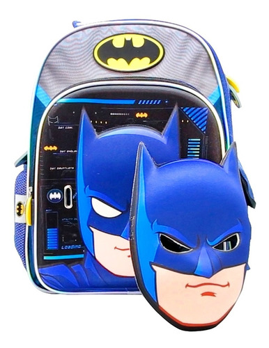 Mochila Batman, 16 Pulgadas, Máscara, Espalda, Cresko 12309