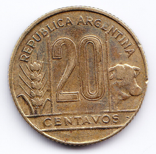 Moneda Argentina 20 Centavos 1944