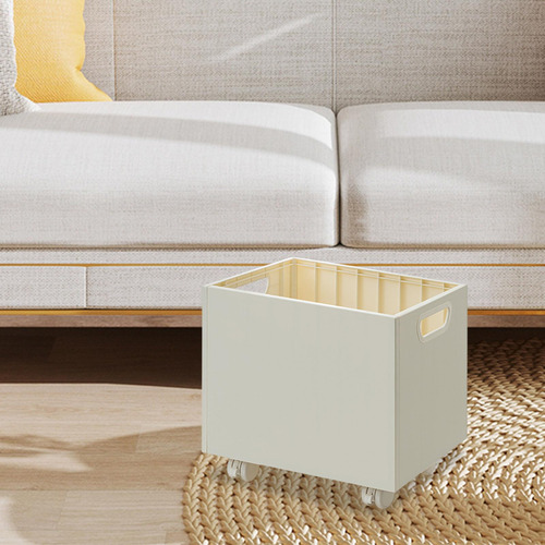 Caja De Almacenamiento De Libros Apilable Con Ruedas,