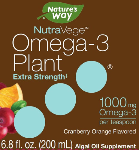 Nature's Way Nutravege Omega-3 Plant Based Liquid Supplemet