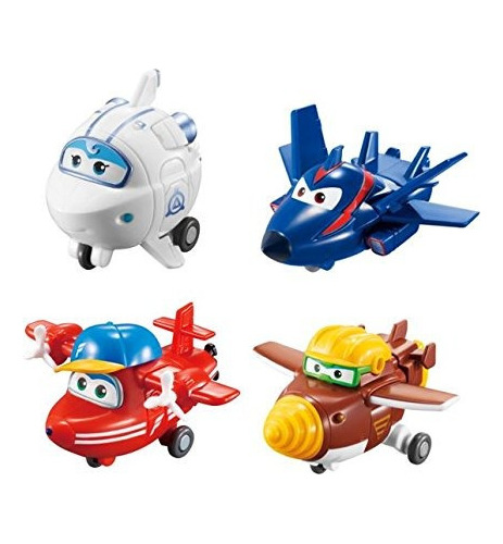 Super Wings - Transform-a-bots 4 Pack | Flip, Todd, Agent Ch