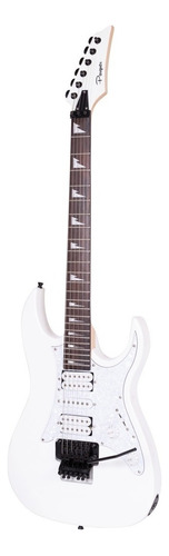 Guitarra eléctrica Parquer Custom Steve Vai stratocaster de tilo 2019 blanca laca con diapasón de palo de rosa