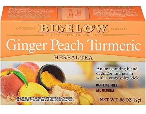 Té Bigelow Ginger Peach Turmeric Jengibre Durazno Cúrcuma 18