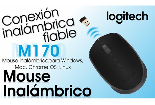 Mouse inalámbrico Logitech M170 rojo y negro