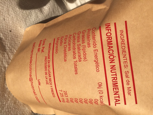 11 Flor De Sal Natural 1.0 Kg (2x0.5 Kg) De Cuyutlan Colima