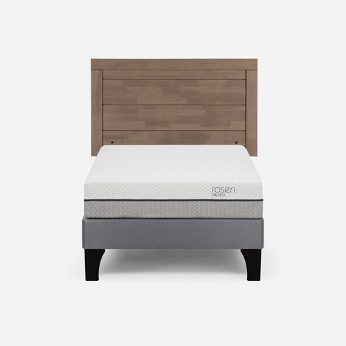 Cama Europea Pratta 1,5 Plazas Pata Madera +respaldo Sicilia