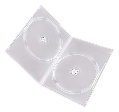 Maxtek 7 Mm Slim Transparente Doble Para Cd/dvd Capacidad