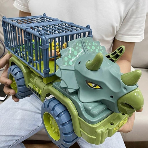 Juego De Juguetes Con Carrito De Transporte De Dinosaurios