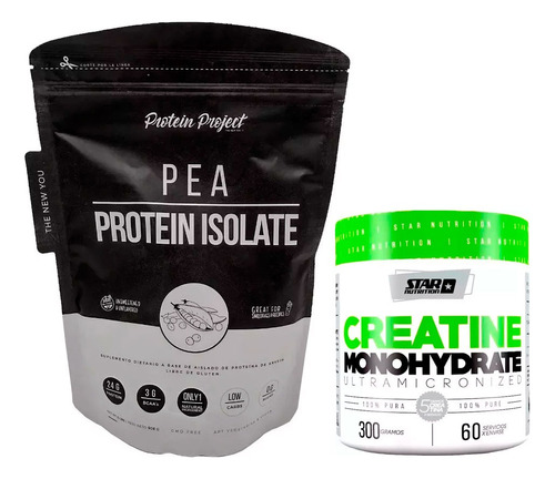 Kit Pea Protein Vegana 908gr + Creatina Star Nutrition 300gr