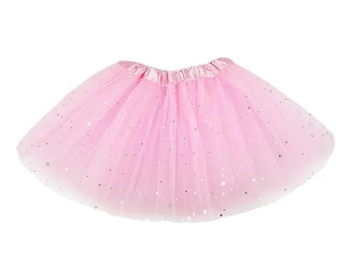 Saia De Tule Brilho Tutu Para Adulto Festas Fantasias 40cm