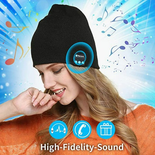 Chapéu De Fone De Ouvido Bluetooth, Boné De Música Com Luvas