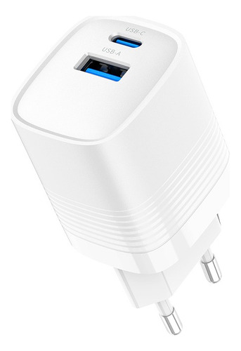 Cargador Carga Rapida Gsm Dual Tipo C Usb 30w Blanco