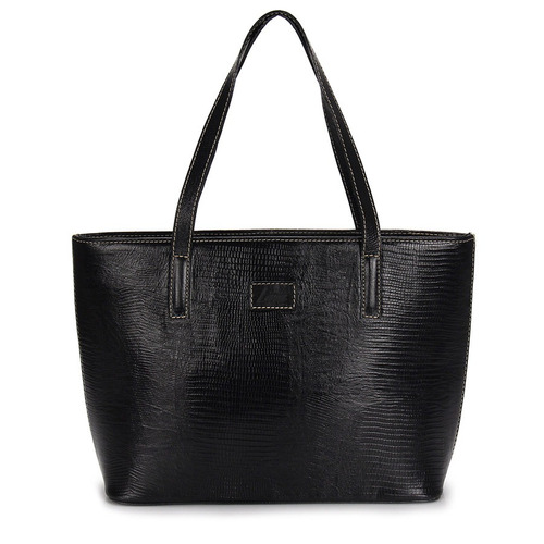 Bolsa Shopping Bag Em Couro Lara - Preto U