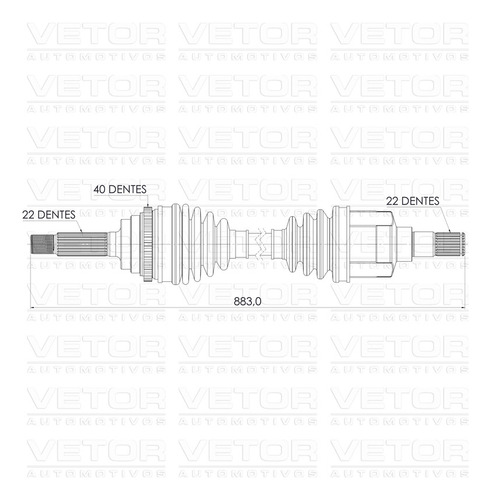 Semieixo Dir Para Chery Qq 1.1 16v 2011 2012 2013 2014 2015