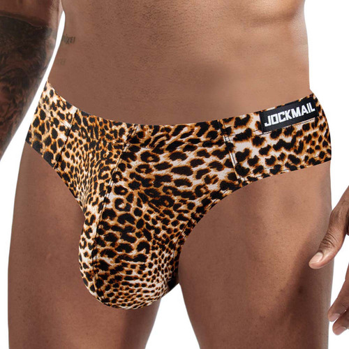 Ropa Interior Casual Para Hombre Con Estampado De Leopardo,