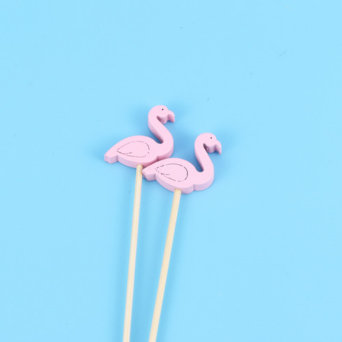 Palillos De Cóctel Creative Flamingo Para Aperitivos Y Fruta