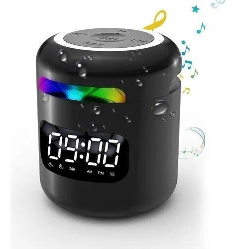 Reloj Despertador Con Bocina Subwoofer, Bluetooth, Fm, Tf