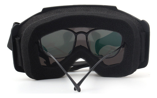 Antiparras Retro Para Moto, Marco Negro, Pieza Gris