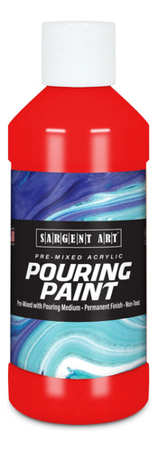 Sargent Art Pintura Acrlica Roja Premezclada De 8 Onzas, Pig