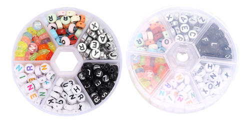 Pulsera Alphabet Beads Hecha A Mano Con Números Acrílicos Co