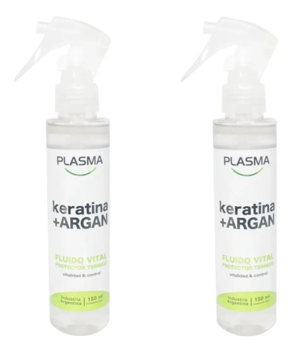 Protector Termico Plasma Fluido Vital Keratin X 2 Unidades