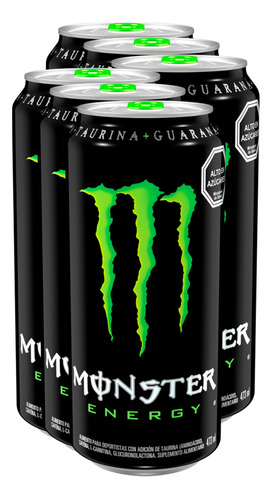 Monster Energy - 473ml - Negra Clásica - Pack 6 Unid.
