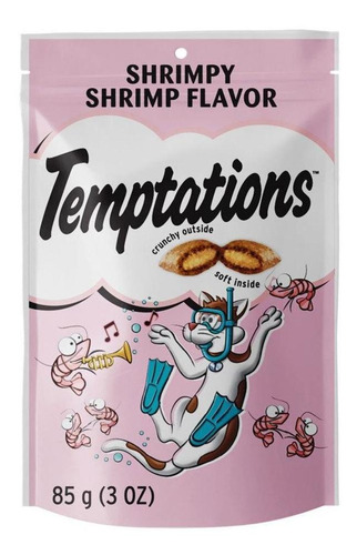 Imagen 2 de 7 de Temptations Snack Para Gatos Adultos Camarón 85 G