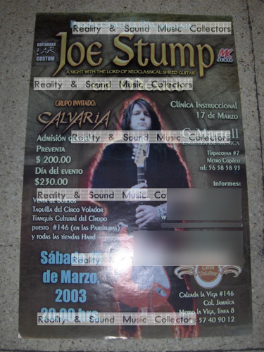 Joe Stump Poster Circo Volador 2003 De Coleccion