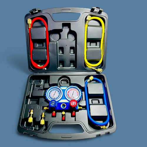 Manifold R410 R22 R134 Y Bomba De Vacio 70 Litros 2etapas