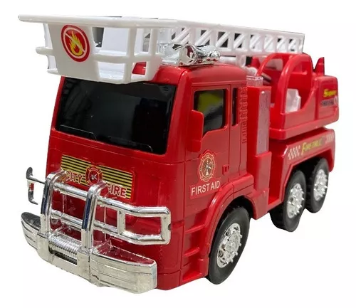 Carro Caminhão De Bombeiro Brinquedo Infantil Com Luz E Som