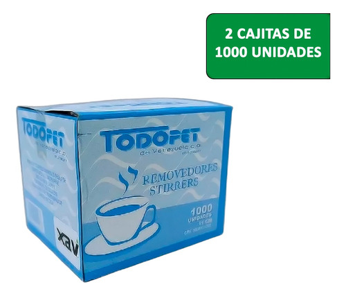 Removedor Plástico Para Café Cajita De 1000 Uni Pack 2 Cajas