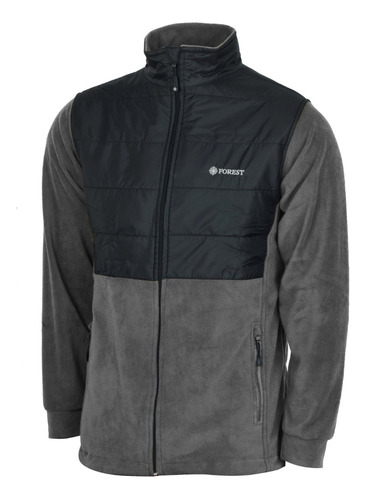 Campera Catan Polar Combinada Con Tela Mini Rip Impermeable