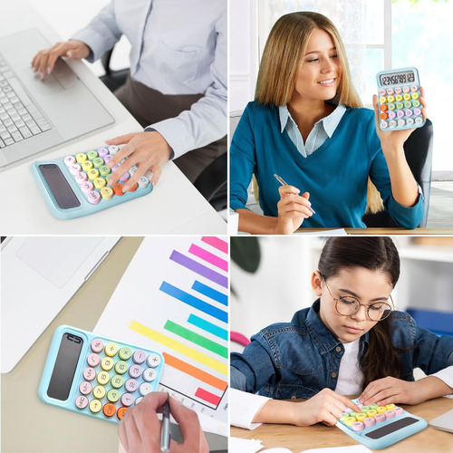 Calculadora Grande Lcd Highwell 12 Dígitos Rosa Para