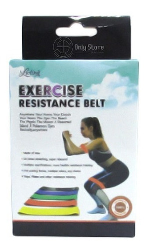 Kit 5 Bandas Elásticas Resistencia Gym Deporte + Guía