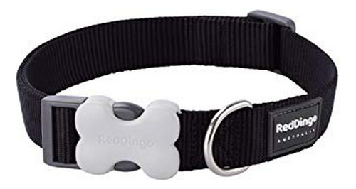 Collar De Perro Classic Red Dingo, Pequeño, Negro.