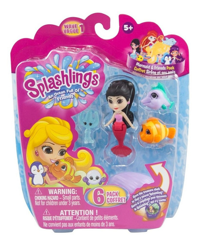 Splashlings Sirenas Amigos Del Oceano Pack X6 Mundo Manias