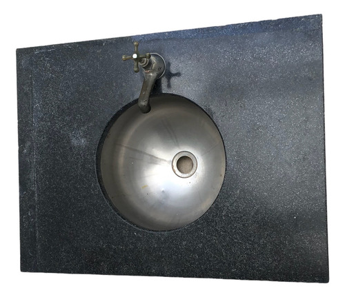 Mesada De Mármol Bacha Baño Acero Inox. Canilla Exc.estado (Usado)