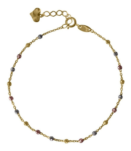 Pulsera Oro 14k Lucy Florentino Mujer Esclava Italiana 18cm