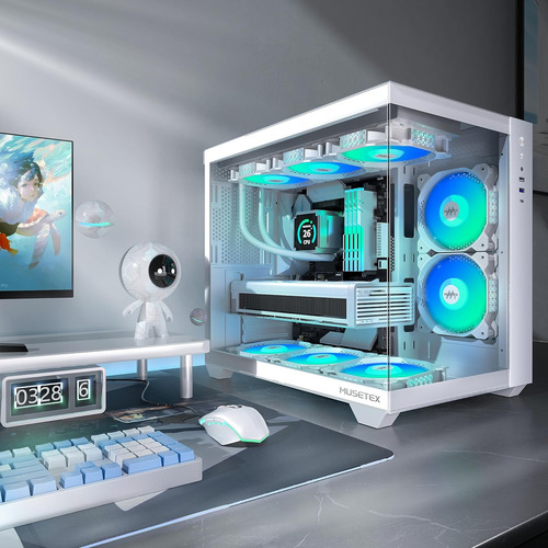 Carcasa Para Pc Atx, 5 Ventiladores Pwm Argb Preinstalados,