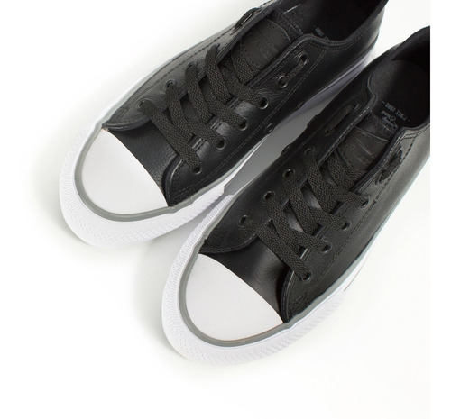 Imagen 8 de 10 de Zapatillas Urbanas Cuero Plataforma Mujer Sneaker Negras