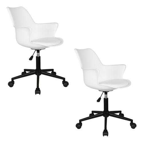 Silla De Oficina Escritorio Ejecutiva Sveg X2 Blanco Sueska