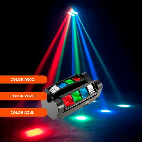 Cabezal Spider Led Rgbw Doble Barra De Led Movil Zz10