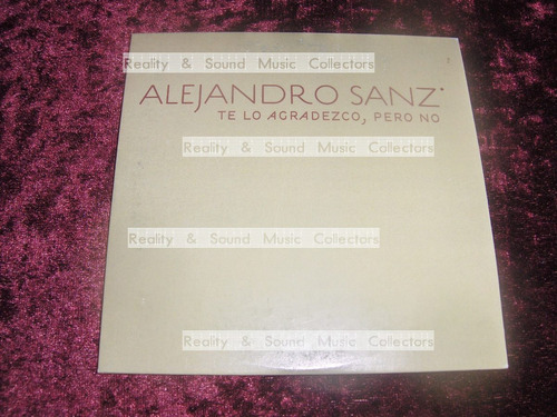 Alejandro Sanz Te Lo Agradezco Pero No Cd Single Shakira (Usado)