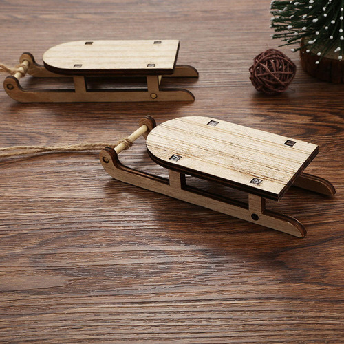 Mini Trineo De Madera, Accesorio De Adorno, Trineo De