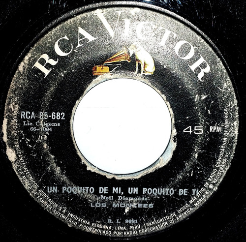 Single 45 The Monkees - A Little Bit Me, A Little Bit You 67